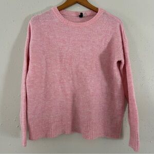 Divided H&M Pink Pastel Crew Neck Sweater Small Barbiecore Barbie Valentine’s